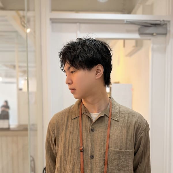 メンズシャドウパーマアップバング/高田馬場/新宿/代々木