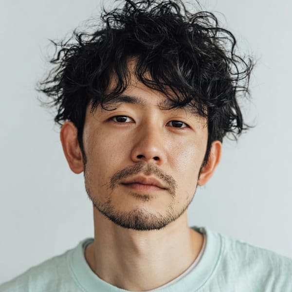 アンニュイな魅力漂う無造作カールミディ