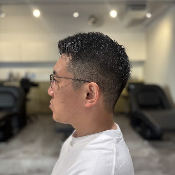 20代30代40代◎イメチェン刈り上げソフモヒブルーブラック