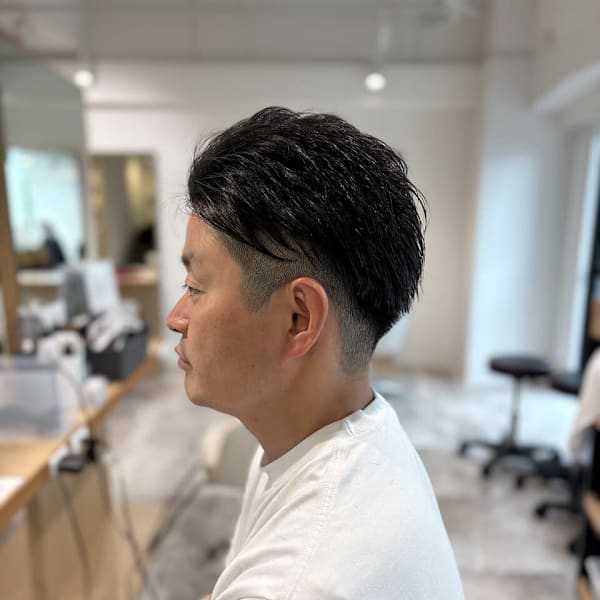 20代30代40代◎似合わせカットブルーブラックツーブロック