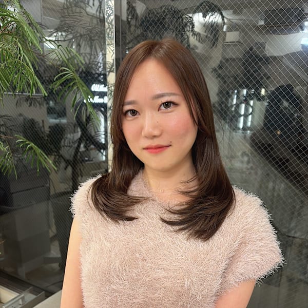 赤み消しベージュ系カラー!フェイスレイヤースタイル♪