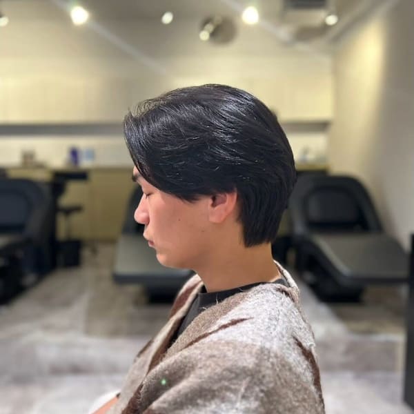 20代30代40代◎MENS’HAIR韓国マッシュブルーブラ