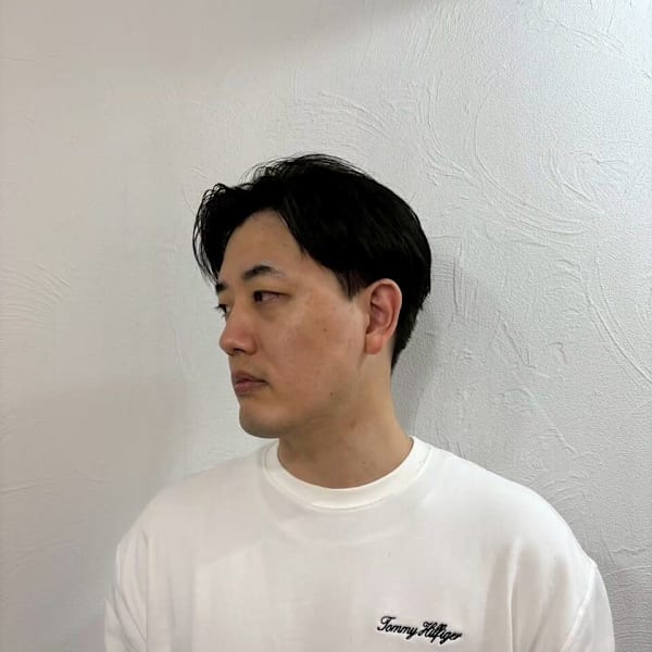 20代30代40代◎似合わせブルーブラック刈り上げセンターパ