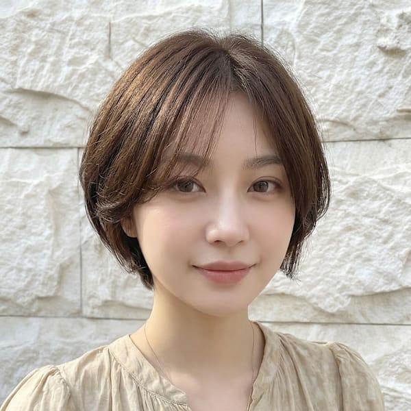 透明感ふんわりレイヤーショート20代30代大人可愛い小顔p1