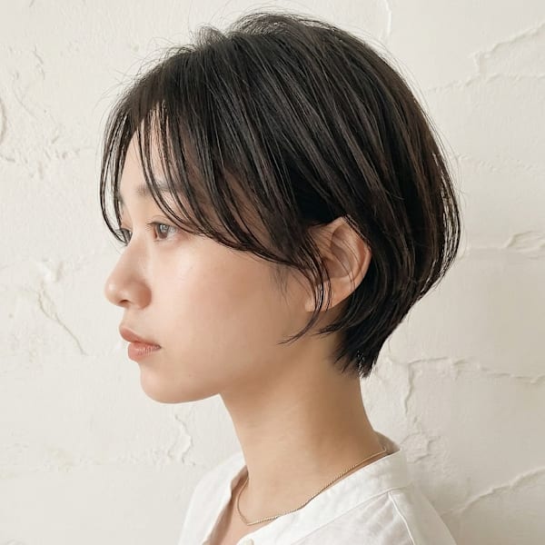 シースルーバングダークアッシュ大人ショートヘア北浦和p1