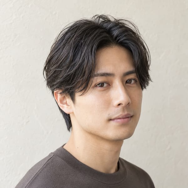 大人センターパート×ニュアンスパーマ