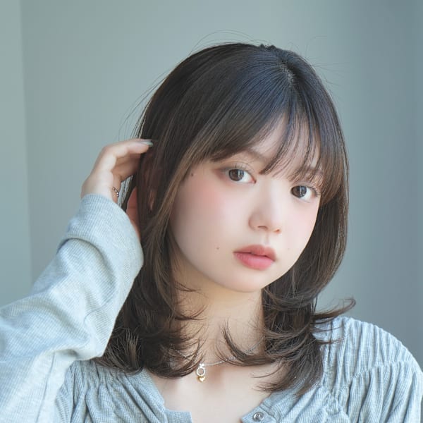 ミディアムレイヤー・ボブ/絶壁解消/20号代/30代/長め |INCEPTION GINZA 銀座