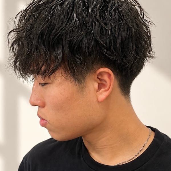 ラフにキマる、無造作マッシュパーマ