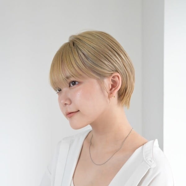 大人可愛い◎似合わせカットイメチェンフルバングショート