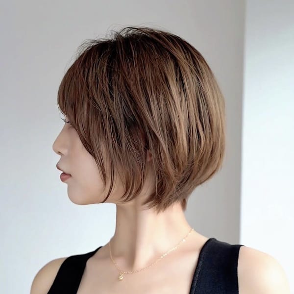 大人可愛い◎似合わせカットイメチェンフルバングショート