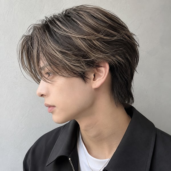 コントラストハイライトで作る、大人アンニュイウルフマッシュ|agir hair 所沢 【アジールヘア】 所沢プロペ通り店