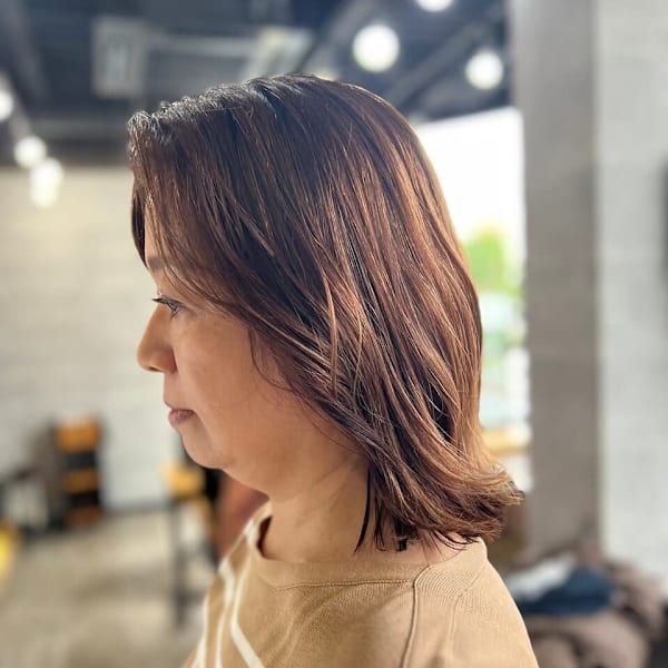 40代50代ミディアムカット外ハネボブ/四条大宮/烏丸/京都