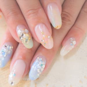 パラジェル追加¥0☆クリスタルシンプル¥4180・写真クリスタルデザイン