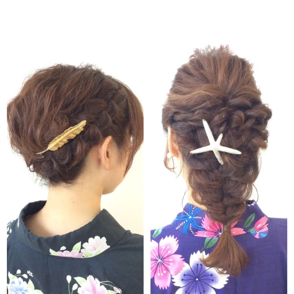 【浴衣着付け&ヘアアレンジ¥6600】夏の花火大会やイベントのおすすめ♪|elf