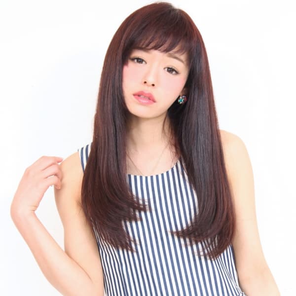 【千葉中央】質感UP！！極艶ストレート＋カット　￥11200|Amber Hair Create