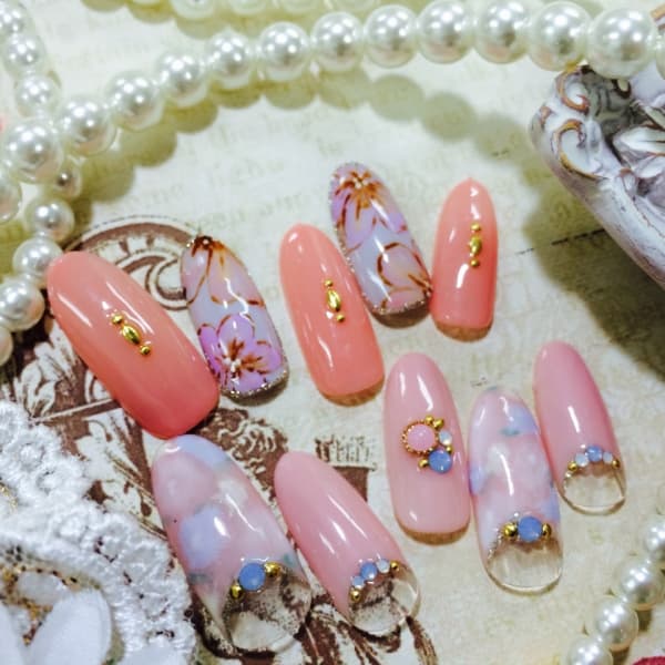 <定額制ジェルArt10本コース¥6,500/10本付け放題キラキラコース¥7,900>|Plaisir