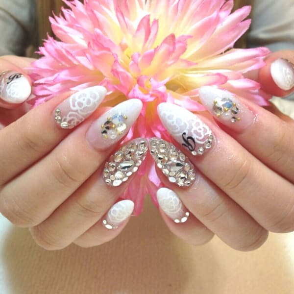 【スカルプが得意★】ラメグラデーション＋アート2本 ¥6,000|M's nail
