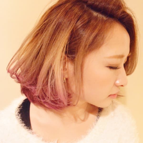 【ダメージを抑えてオシャレに♪】3STEPトリートメント付☆カット+ ルミナカラー ￥13,500|ABoo