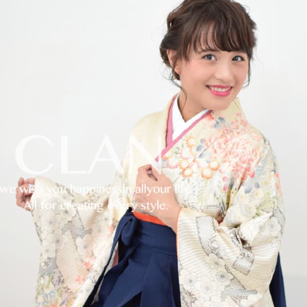 渋谷で卒業式のセット、着付、メイクならCLANへ|CLAN