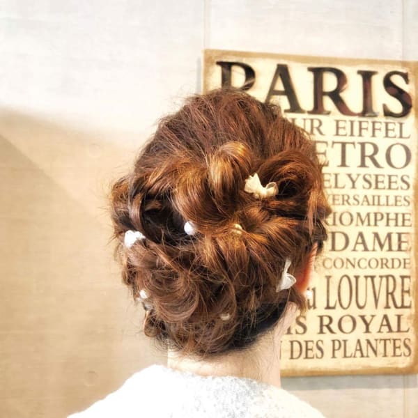 【透明感が出るふんわりアレンジ】営業時間外の早朝セットも承っております♪|coco maison