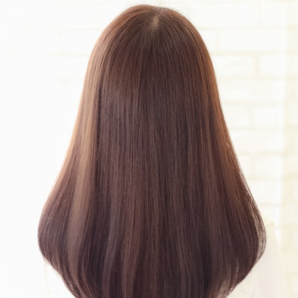 自然で柔らかな仕上がり、化粧品登録の薬剤を使用、髪質改善の効果が高い、コスメ縮毛矯正が人気♪|自由が丘YUAN