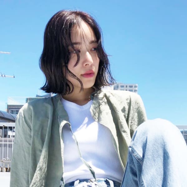 《カット》ドライカットで乾かしながらヘアスタイルを作る。だんだん自分に似合って行くのがわかる。|depart 南青山