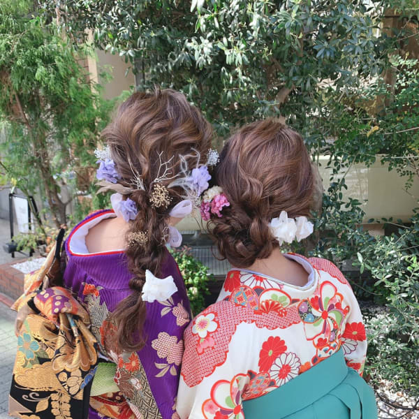 卒業式の袴、振り袖姿|au 美容室