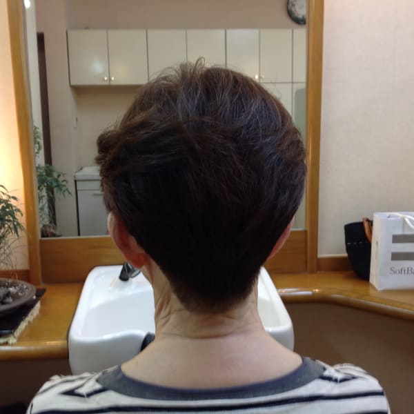 【カット＋弱酸性グレイカラー】いつでもオシャレに！グレイヘア初心者から上級者の方までお任せください！|ふじもとヘアーサロン