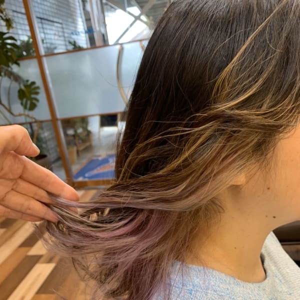 【☆流行りのインナーカラー】水カラー+インナーダブルカラー+カット|nina 【ニーナ】三軒茶屋