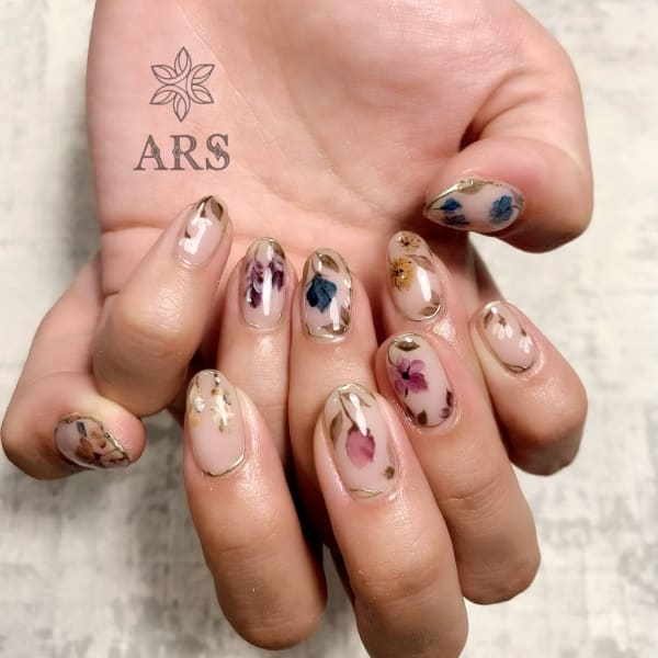 手描きアートもお任せ♪豊富なデザインで指先可愛く|ARS Beauty Salon