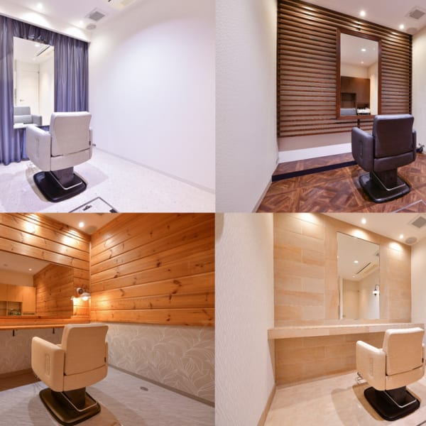 完全個室!気分に合わせて4部屋からチョイス!(個室料金は技術料金の10%頂いております)|e'mZ Curatif