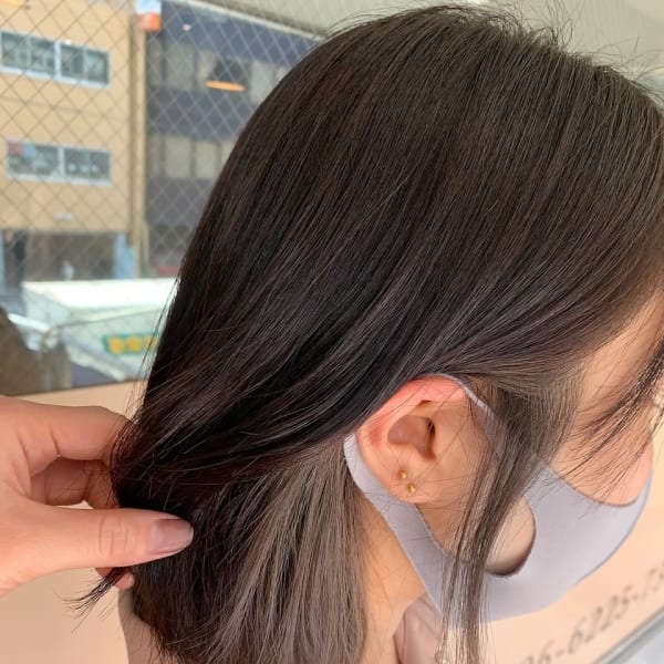 《インナーカラー☆彡》素敵な大人女性に☆彡ダメージレスでいつでもオシャレなカラーが楽しめる♪♪|:ideal心斎橋店 ~髪質改善・白髪染め・ヘッドスパ~