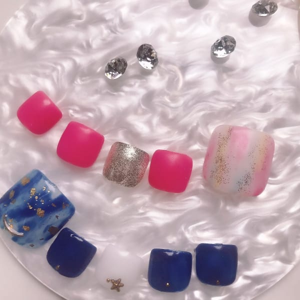 【ご新規様オフ込み】フットジェル90分コース・持ち込みデザインok !|shocolannail