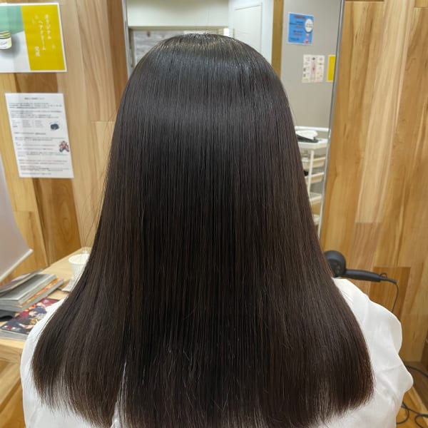 縮毛矯正なのに、自然な仕上がり！|hair design calm