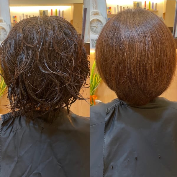 トリートメントで癖が落ち着く?? 縮毛矯正でもないのに癖がなくなっていく・・・それが髪質改善|CROWN 髪質改善サロン 堀江店
