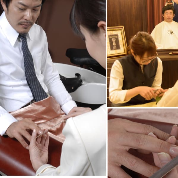 カットやシェービング・ヘッドスパとも同時にできるから時間短縮にも。忙しいあなたに効率的な活用を。|ヘアサロン大野 Barbier店