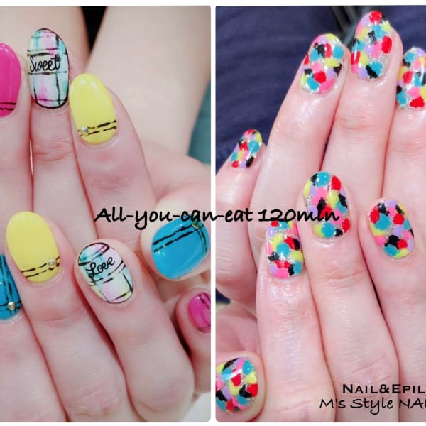 人気のジェルネイル付け放題コース☆|M's Style NAIL BAR