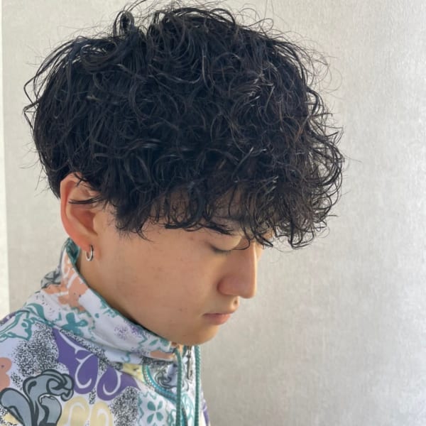 ≪立体感≫Men'sカット+特殊パーマ￥9980◇話題のツイスト/スパイラル。セットも簡単【大通】|Men's Salon bloc