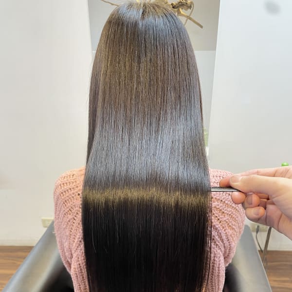 天使の輪ができるツヤツヤ☆髪質改善カラー【メテオトリートメント,メテオカラー】|BLOCK hairmake