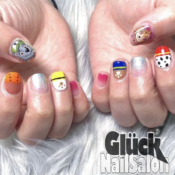 【痛ネイル】持ち込みキャラクターデザイン¥10990～！経験豊富なベテランネイリストによる痛ネイル★|グリュックネイル