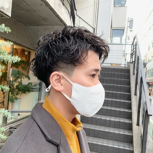 メンズカット+パーマ+眉カット（新規限定　酒井指名限定）|BRILLIANT