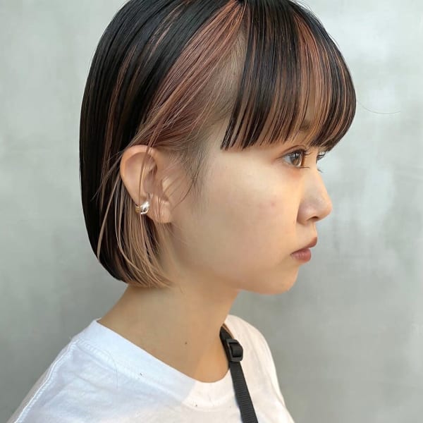 【インナーカラー】カット+インナーブリーチ&全体カラー+ナノTr 19800→14000|NERO HAIRSALON NAVY