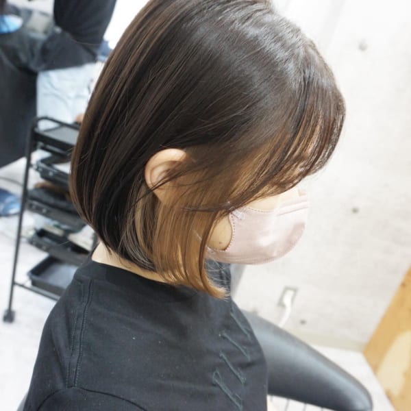 《ケアブリーチカラー》ポイントでできるインナーカラーやショートヘアに相性◎なハイライトがオススメ！|hair teria ryu 大塚