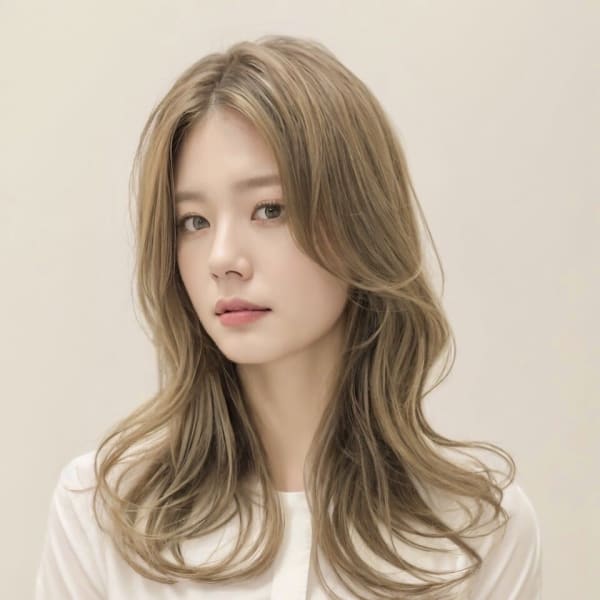 定番の透け感ミルクティーベージュ☆ダブルカラーで理想のハイトーンカラーに☆彡|W by GRITTERs