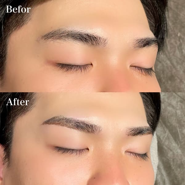 【make心斎橋店】アイブロウbefore→after♪|make Total Beauty メンズ眉毛|眉毛サロン
