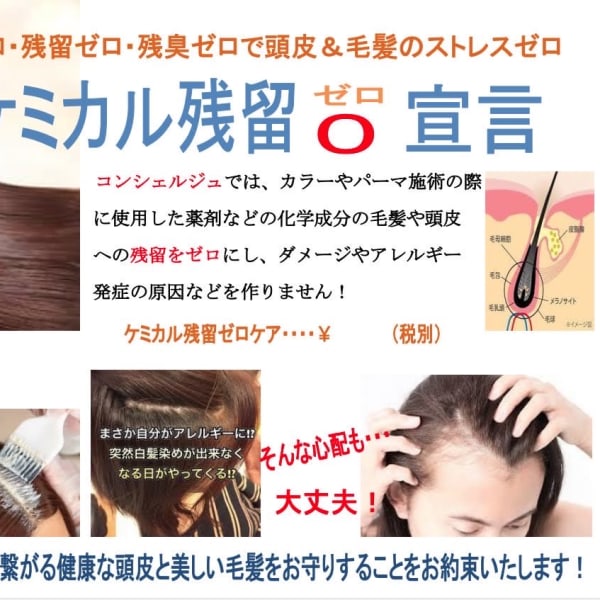 コンシェルジュオリジナルカラー「grace」 髪の毛を傷めない無毒化カラー☆|concierge 泉区将監殿店