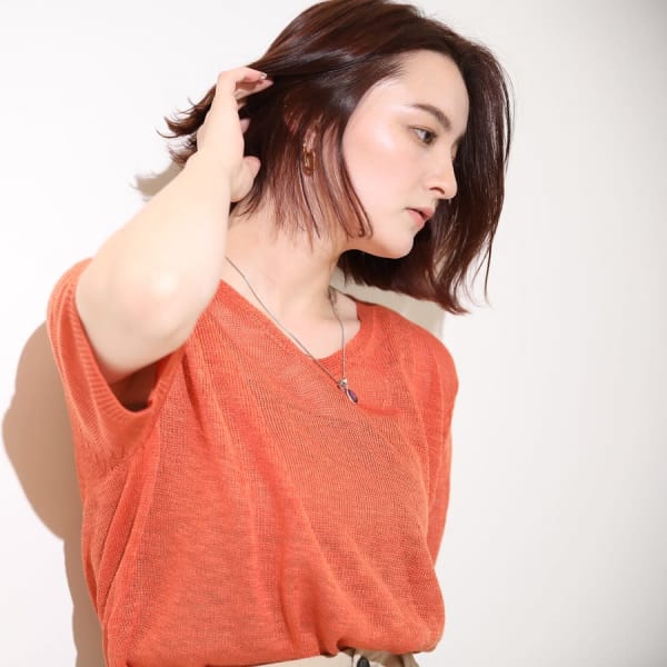 グレージュが最強♪小顔効果抜群のゆるフワボブも大人気♪|Chocolat Abeno