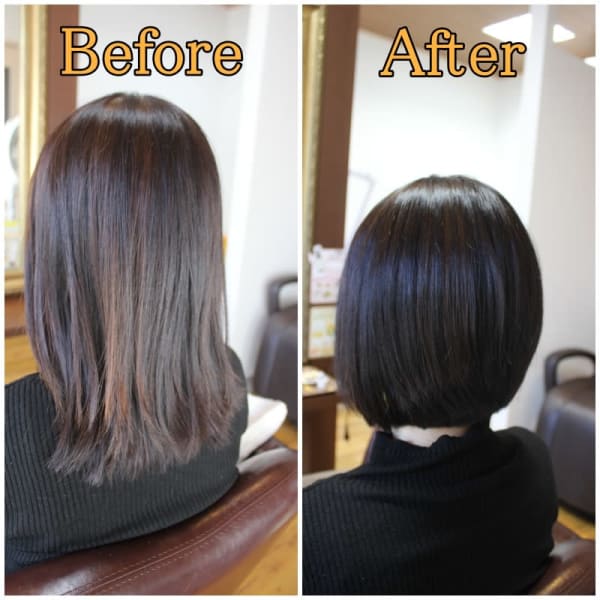 ロングからボブにバッサリスタイルチェンジ☆|くせ毛専門美容室ヘアエステ ウィルミナ