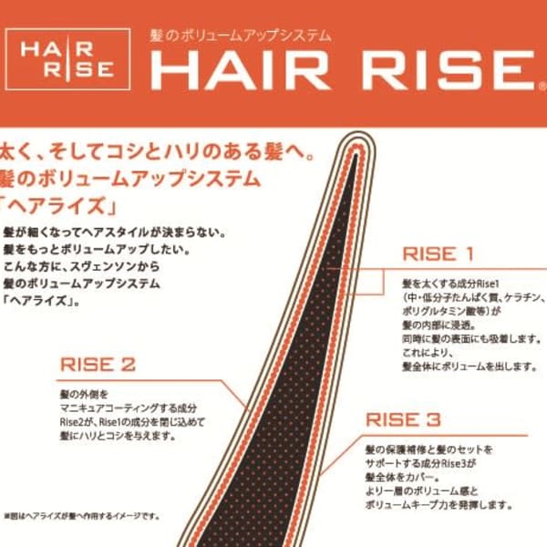 【個室】髪のボリュームアップが実現！髪にハリコシを！「Hair Rise」|MEN'S WILL by SVENSON 宇都宮スタジオ