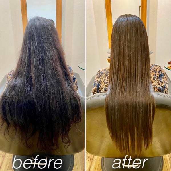 艶髪ストレートケアを施術されたお客様|オアシス 堀町店